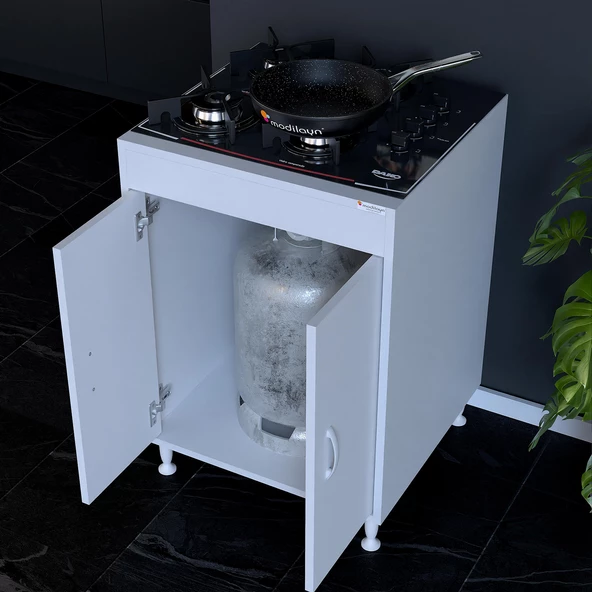 Modilayn ELİT 59,6 x 85 x 56 cm Gömme Ocak Ve Tüp Bölmeli Mutfak Dolabı