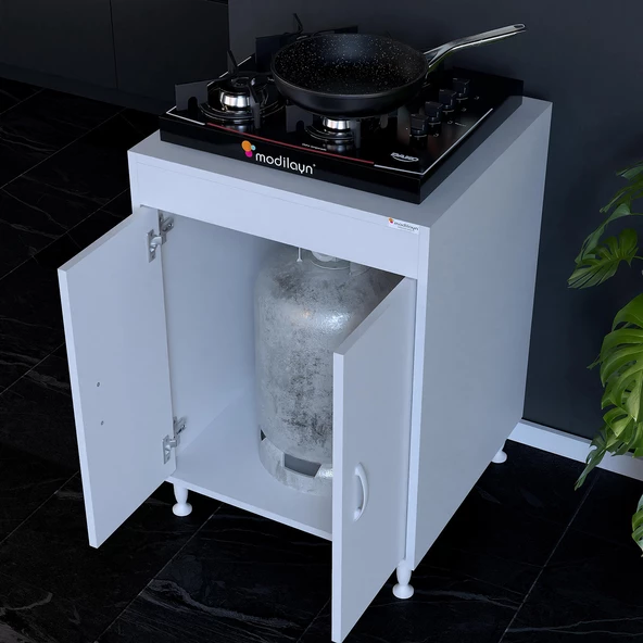 Modilayn AYMEN 59,6 x 85 x 56 cm Set üstü Ocak Ve Çok Amaçlı Mutfak Dolabı