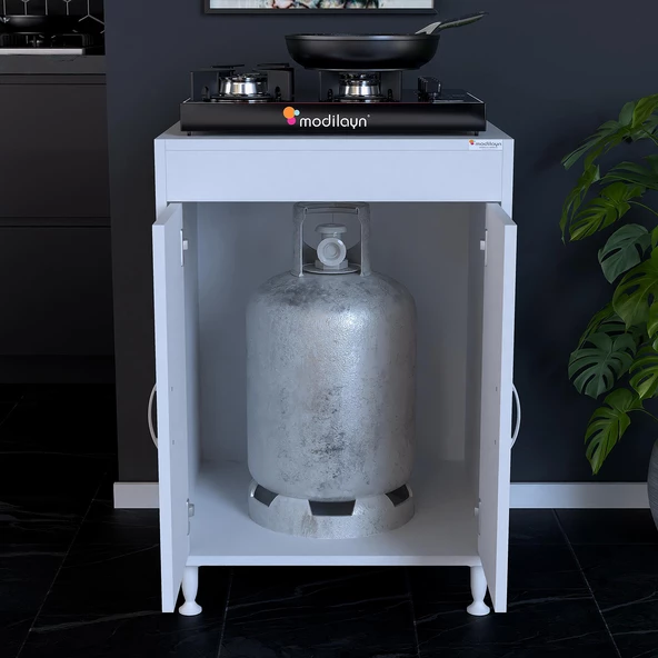 Modilayn AYMEN 59,6 x 85 x 56 cm Set üstü Ocak Ve Çok Amaçlı Mutfak Dolabı - 3