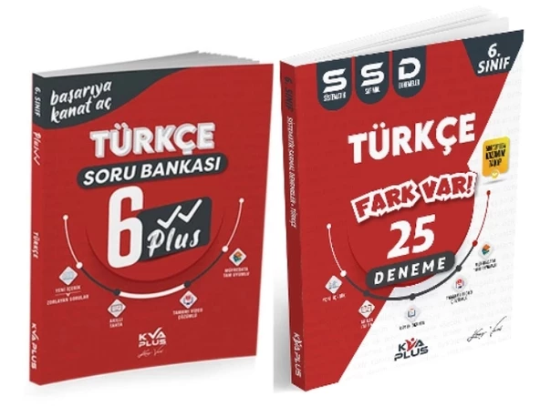 KORAY VAROL YAYINLARI 6. SINIF TÜRKÇE PLUS SERİSİ SORU BANKASI VE 25 SİSTEMATİK SARMAL DENEME (2 KİTAP)