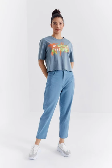 Tommy Life Kadın Oversize T-shirt 97212 - Resim 2