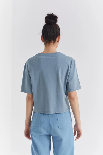 Tommy Life Kadın Oversize T-shirt 97212 - Resim 3