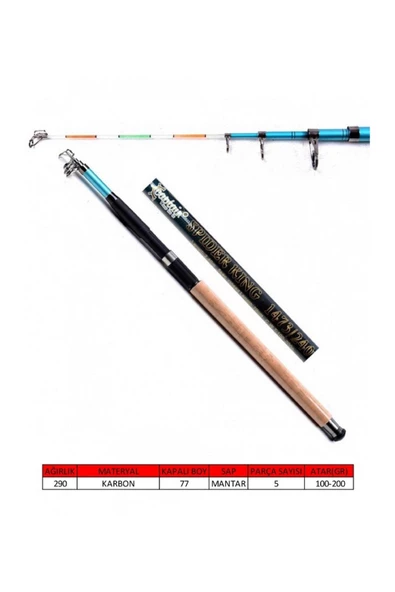 Captain 1473 Spider King Teleskopik Kamış 100-200gr 390 CM