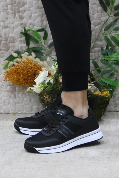Fort 2649 Wks 2649 Siyah Beyaz Anatomik Rahat Sneaker Erkek Ayakkabı - 3