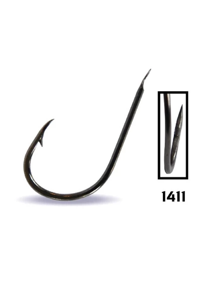 Youvella 1411 Kısa Pala Dövme Çupra İğnesi 100'lü Kutu Black Nikel No:2/0