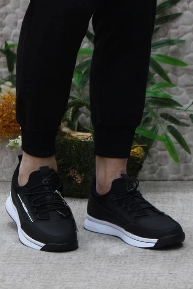 Fort 2649 Wks 2629 Siyah Beyaz Anatomik Rahat Sneaker Erkek Ayakkabı - Resim 2