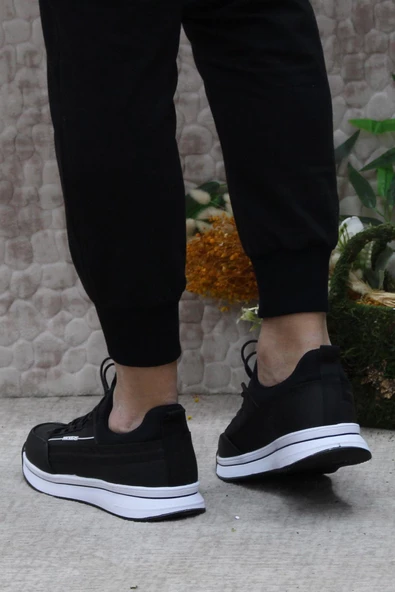 Fort 2649 Wks 2629 Siyah Beyaz Anatomik Rahat Sneaker Erkek Ayakkabı - Resim 4