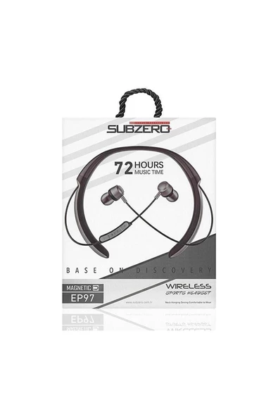 Subzero Ep97 Kablosuz Bluetooth Kulaklık Wireless Stereo Mikrofon Boyun Askılı Deri Sporcu Super Bass - 3