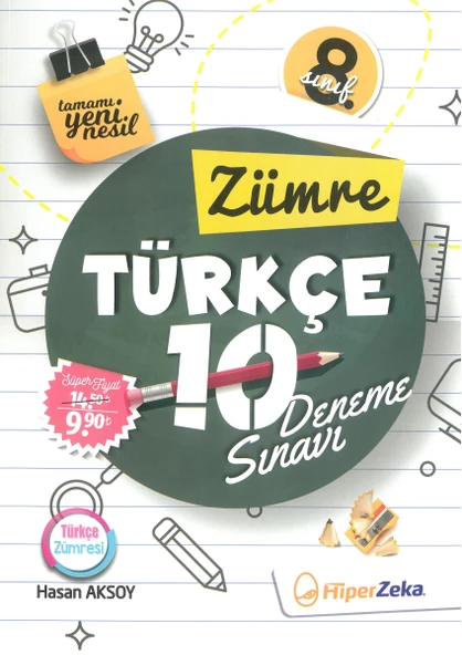 Hiper Zeka 8.Sınıf Zümre Türkçe 10 Deneme Sınavı