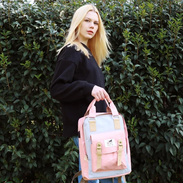 Biggdesign Cats USB Girişli Sırt Çantası Pembe - Resim 7