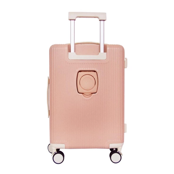 Biggdesign Moods Up Ön Bölmeli, Bardaklık ve USB Girişli Kabin Boy Valiz 20" Pembe - 8