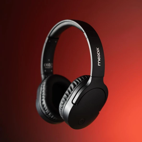 Moodix KO23BT1100B Katlanabilir Bluetooth Kulaküstü Kulaklık Siyah - 6