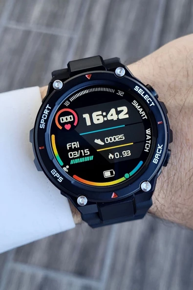 Daniel Klein DKISTE1047 Siyah Renk Pusulalı Barometreli Hediye Paketli Android/ios Uyumlu Akıllı Saat - 4
