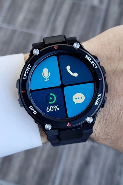 Daniel Klein DKISTE1047 Siyah Renk Pusulalı Barometreli Hediye Paketli Android/ios Uyumlu Akıllı Saat - 6