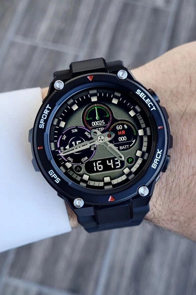 Daniel Klein DKISTE1047 Siyah Renk Pusulalı Barometreli Hediye Paketli Android/ios Uyumlu Akıllı Saat - 5