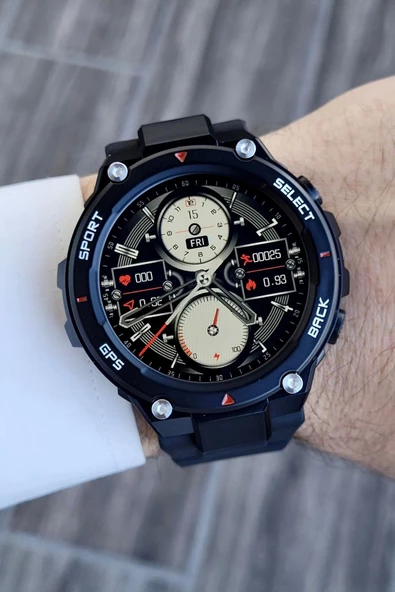 Daniel Klein DKISTE1047 Siyah Renk Pusulalı Barometreli Hediye Paketli Android/ios Uyumlu Akıllı Saat - 3