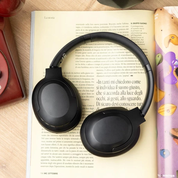 Moodix KO23NB1701 ANC Aktif Gürültü Engelleyicili Katlanabilir Bluetooth Kulaküstü Kulaklık Siyah - 7