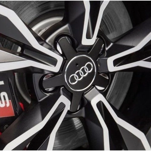 Audi 5 Kol Jant Göbek Kapak Seti 135Mm 4 Adet Siyah - 2
