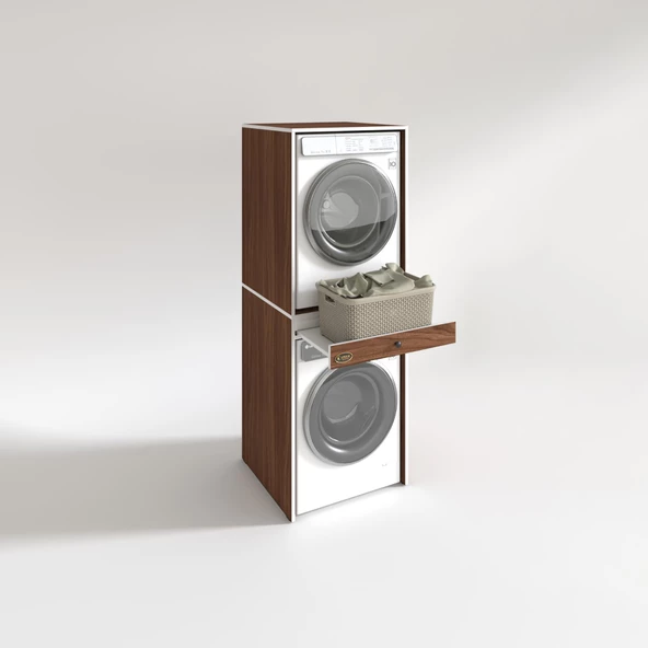 Kenzlife çamaşır-kurutma makinesi dolabı avi senna cvz 187*070*60 çekmeceli banyo - Resim 2