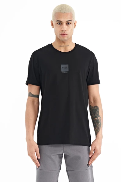 Air Jones Erkek Siyah 0 Yaka T-shirt 88210