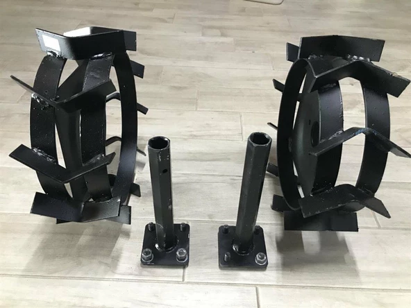 Çapa Makinası Demir Teker Takımı Aks Dahil - 2