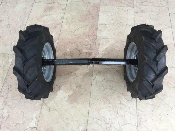 Çapa Makinası Teker Takımı 4.00 X 80 27 mm Sabit Aks Billas - 2