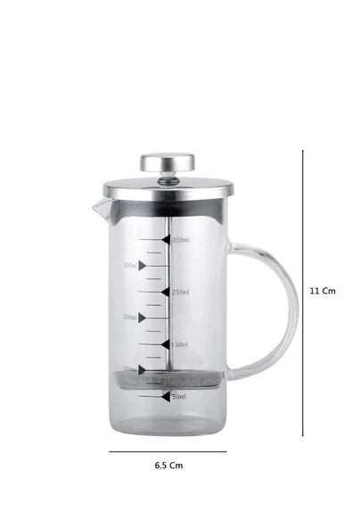 Nishev 2 Adet French Press - Filtre Kahve Ve Bitki Çayı Demliği 350 ml - 3