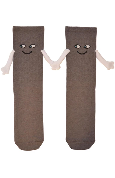 Dode Flora Mıknatıslı El Ele Tutuşan Unisex Çorap 35-44 - 8