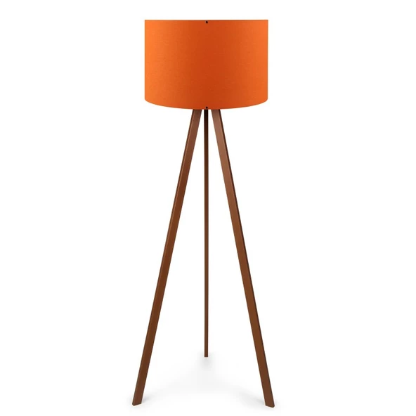 A&G Ahşap Tripod Lambader Kumaş Başlık Köşe Lambası - 9