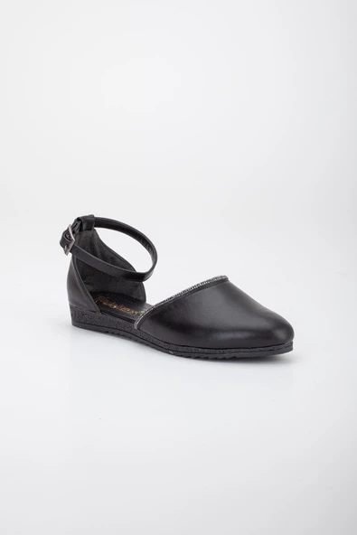 Yüzü Düz Karnı Yarık Model Baretli Siyah Kadın Babet - Resim 4