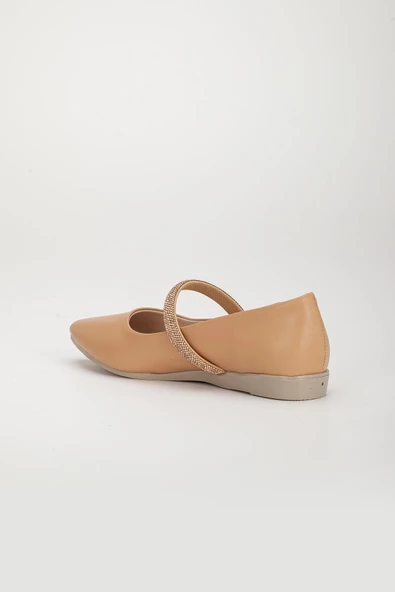 Kalın tek Sıra Taşlı Cilt Nude Kadın Babet - Resim 5