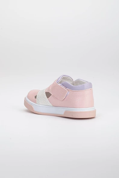 Şirinbebe Şiringenç Dikiş Detaylı İki Cırtlı Pudra Kız İlkadım Bebek Çocuk Ayakkabısı - Resim 9
