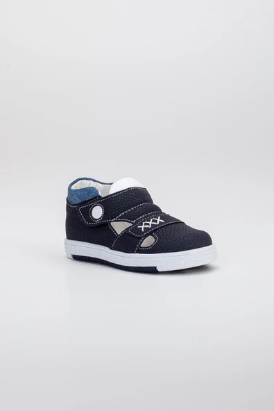 Şirinbebe Şiringenç Dikiş Detaylı İki Cırtlı Lacivert Erkek İlkadım Bebek Çocuk Ayakkabısı - Resim 5