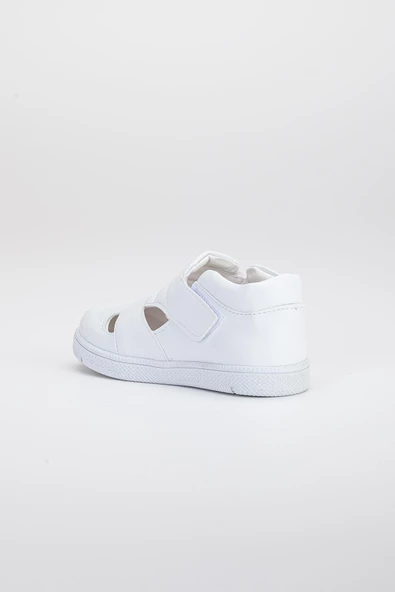 Şirinbebe Şiringenç Dikiş Detaylı İki Cırtlı Beyaz İlkadım Bebek Çocuk Ayakkabısı - 5