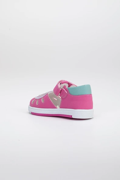 Şirinbebe Yan Açık Cırtlı Fuşya Kız İlkadım Bebek Ortopedik Ayakkabı - 4