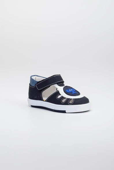 Şirinbebe Yan Açık Cırtlı Mavi Erkek İlkadım Bebek Ortopedik Ayakkabı - Resim 3