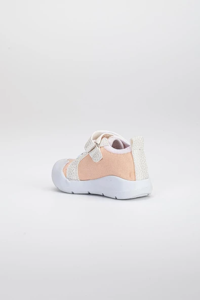 Şirinbebe Şiringenç Keten Somon Kız İlkadım Bebek Çocuk Ayakkabısı - Resim 7