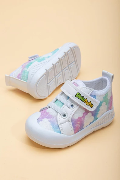 Şirinbebe Şiringenç Keten Beyaz Kız İlkadım Bebek Çocuk Ayakkabısı - 2