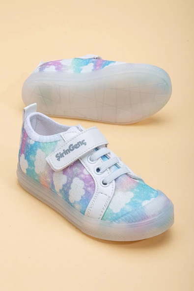 Şirinbebe Şiringenç Keten Beyaz Kız İlkadım Bebek Çocuk Ayakkabısı - 3