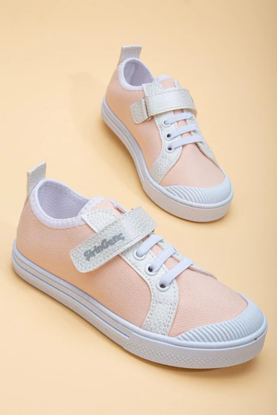 Şirinbebe Şiringenç Keten Somon Kız İlkadım Bebek Çocuk Ayakkabısı - Resim 4