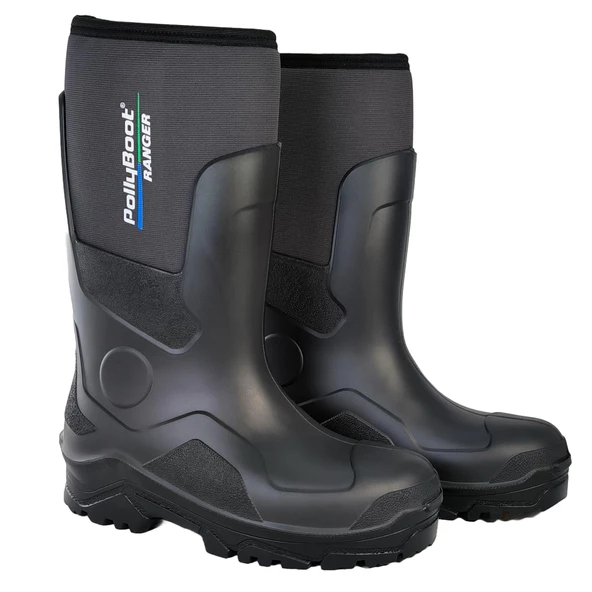 Polly Boot Ranger Outdoor Çizme Poliüretan Neopren Avcı Balıkçı Çizmesi Siyah - 5