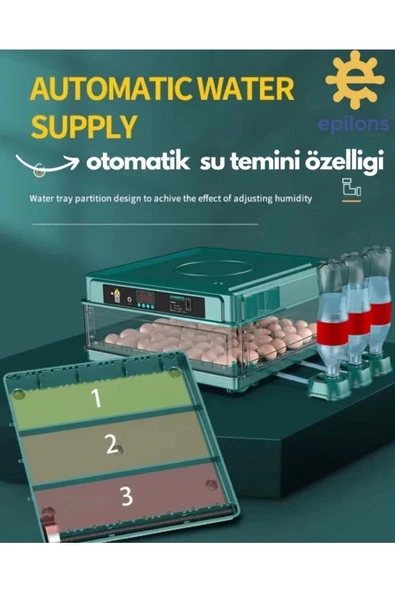 Profesyonel 130 Yumurtalık Tam Otomatik Kuluçka Makinesi Yedek Motorlu Tavuk Kaz Ördek Bıldırcın Güvercin Süs Kuşu İçin - Resim 5
