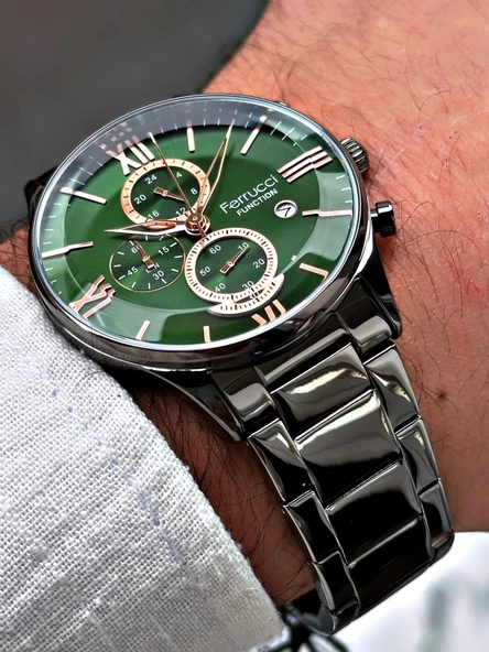 Ferrucci Function FCF.14079FM.07 Multi Fonksiyon Erkek Kol Saati 3 Atm Su Geçirmezlik - Resim 4