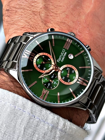 Ferrucci Function FCF.14079FM.07 Multi Fonksiyon Erkek Kol Saati 3 Atm Su Geçirmezlik - Resim 8