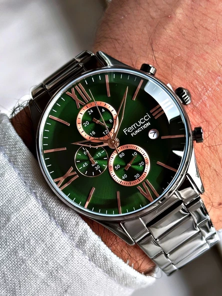 Ferrucci Function FCF.14079FM.07 Multi Fonksiyon Erkek Kol Saati 3 Atm Su Geçirmezlik - Resim 9