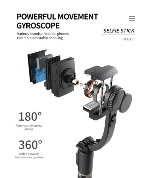 Telefon Sabitleyici Gimbal Deklanşör İos Android Destekli - 6