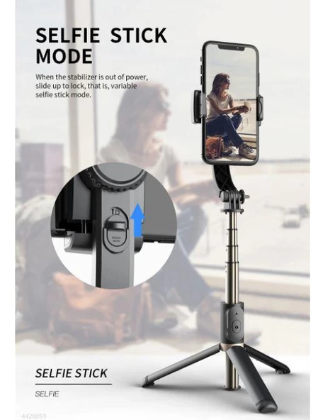 Telefon Sabitleyici Gimbal Deklanşör İos Android Destekli - 9