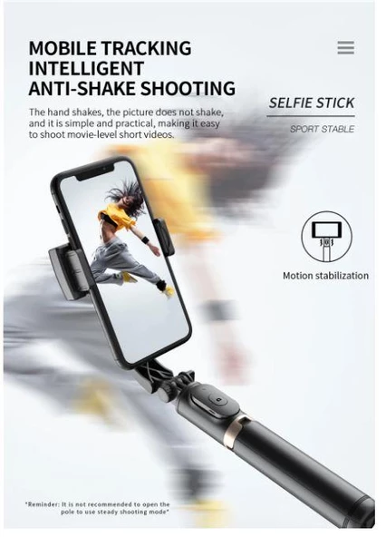 Telefon Sabitleyici Gimbal Deklanşör İos Android Destekli - 5