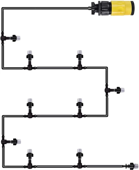 Veranda Sera Havuz Alanları Su Sisi Sistemi Dış Mekan Soğutma Kiti 10 Metre - 7