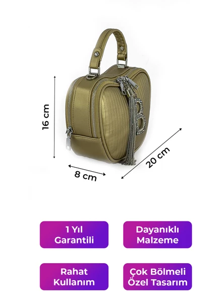 Kriste Bell Kadın Çantası Çapraz Askılı Altın 26300 - 2